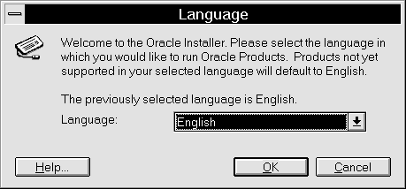 Oracle7 Workgroup Server for Windows NT Installation