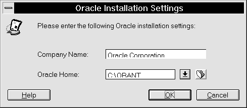 Oracle7 Workgroup Server for Windows NT Installation